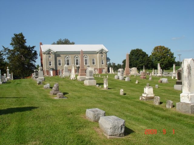 Church with North Cemetery in foreground - - - looking North